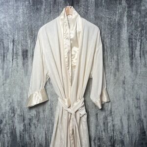 VTG Victoria's Secret Floral Design Polyester Robe With Tie Lounge Women's M/L